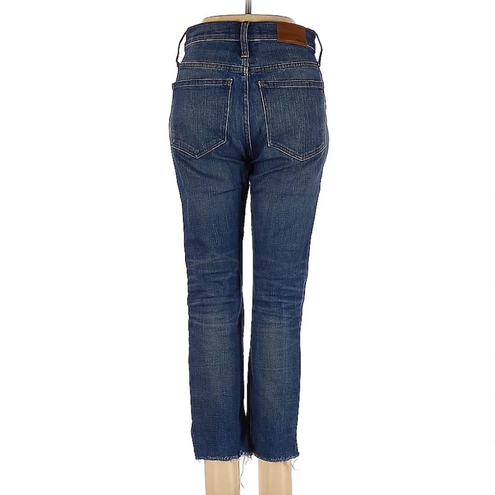 Madewell Jeans Size 24P Blue 10" High Rise Skinny Raw Hem Denim - Picture 3 of 15
